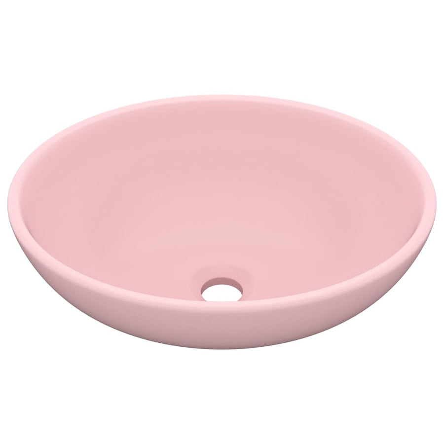 Wastafel Ovaal 40X33 Cm Keramiek Matroze matte pink