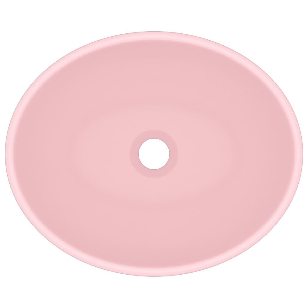 Wastafel Ovaal 40X33 Cm Keramiek Matroze matte pink