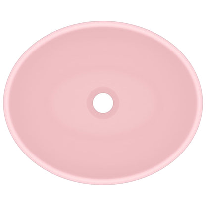Wastafel Ovaal 40X33 Cm Keramiek Matroze matte pink
