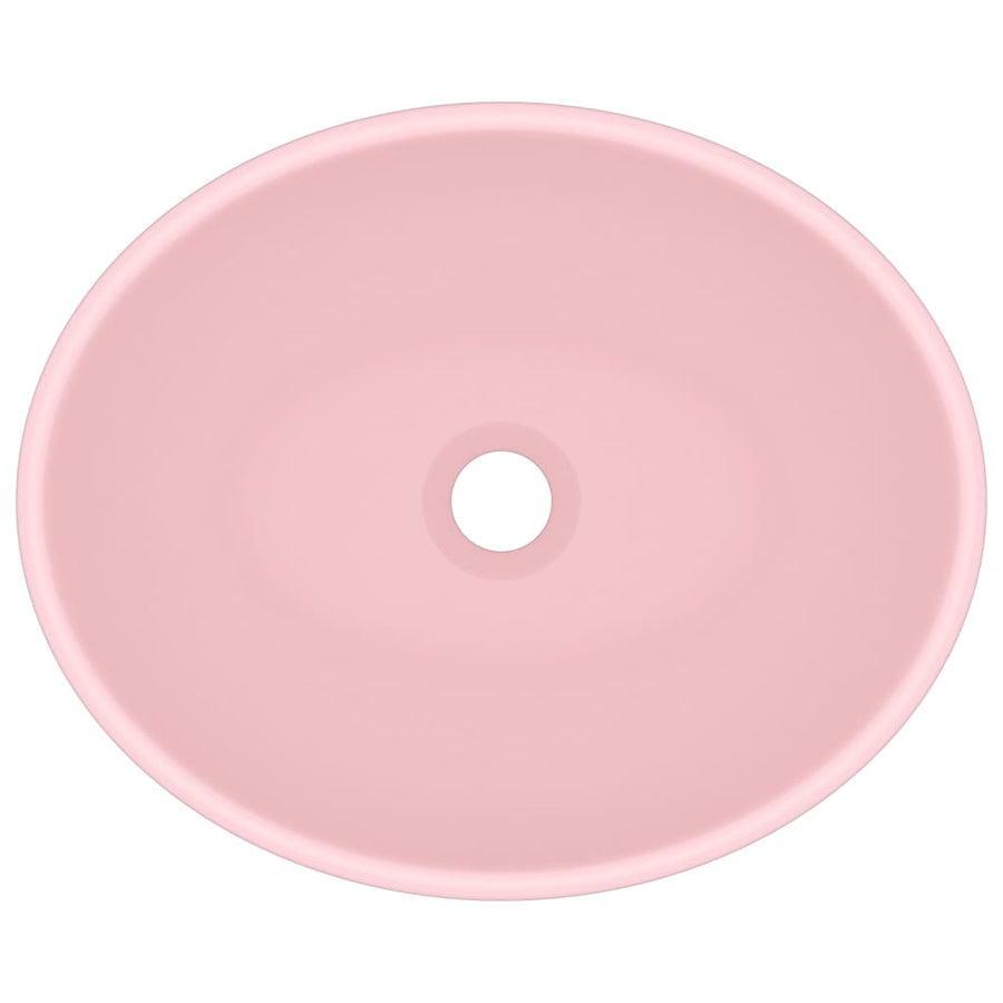 Wastafel Ovaal 40X33 Cm Keramiek Matroze matte pink