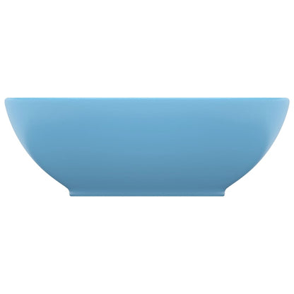 Wastafel Ovaal 40X33 Cm Keramiek Mat Lichtblauw matte light blue