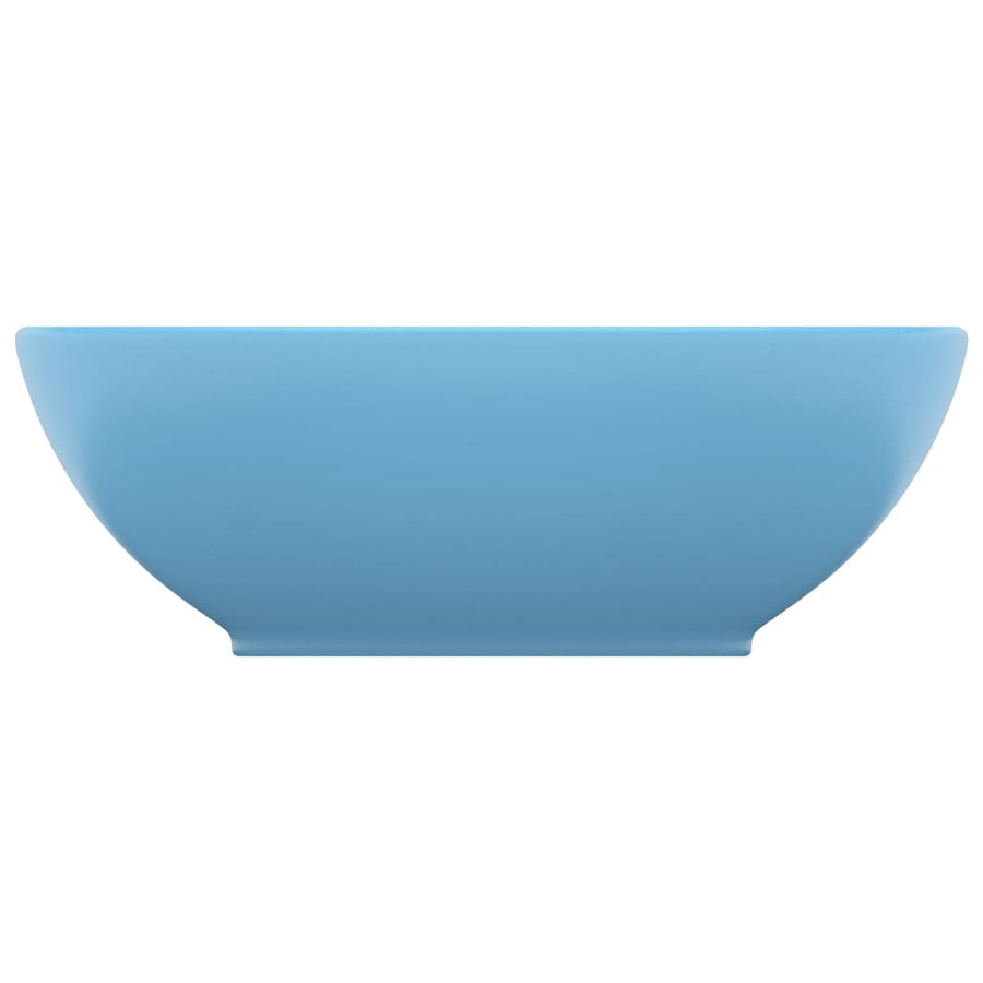 Wastafel Ovaal 40X33 Cm Keramiek Mat Lichtblauw matte light blue