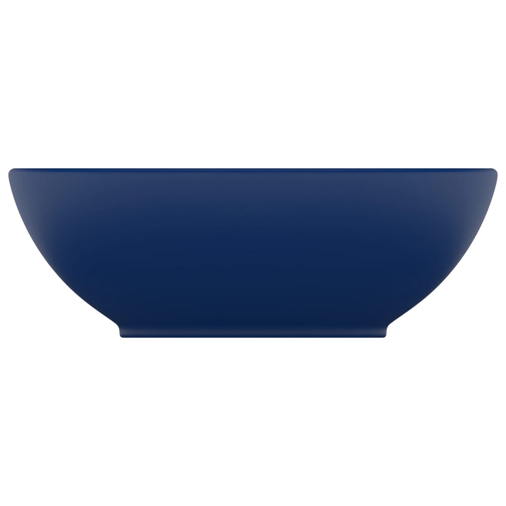 Wastafel Ovaal 40X33 Cm Keramiek Mat Donkerblauw matte dark blue