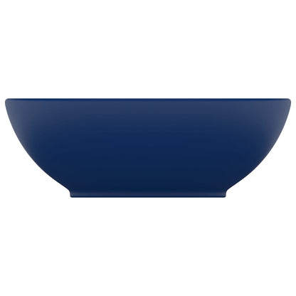 Wastafel Ovaal 40X33 Cm Keramiek Mat Donkerblauw matte dark blue