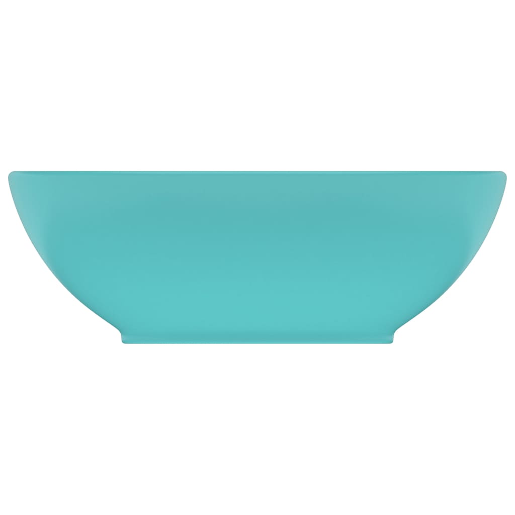 Wastafel Ovaal 40X33 Cm Keramiek Mat Lichtgroen matte light green