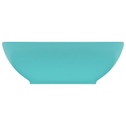 Wastafel Ovaal 40X33 Cm Keramiek Mat Lichtgroen matte light green