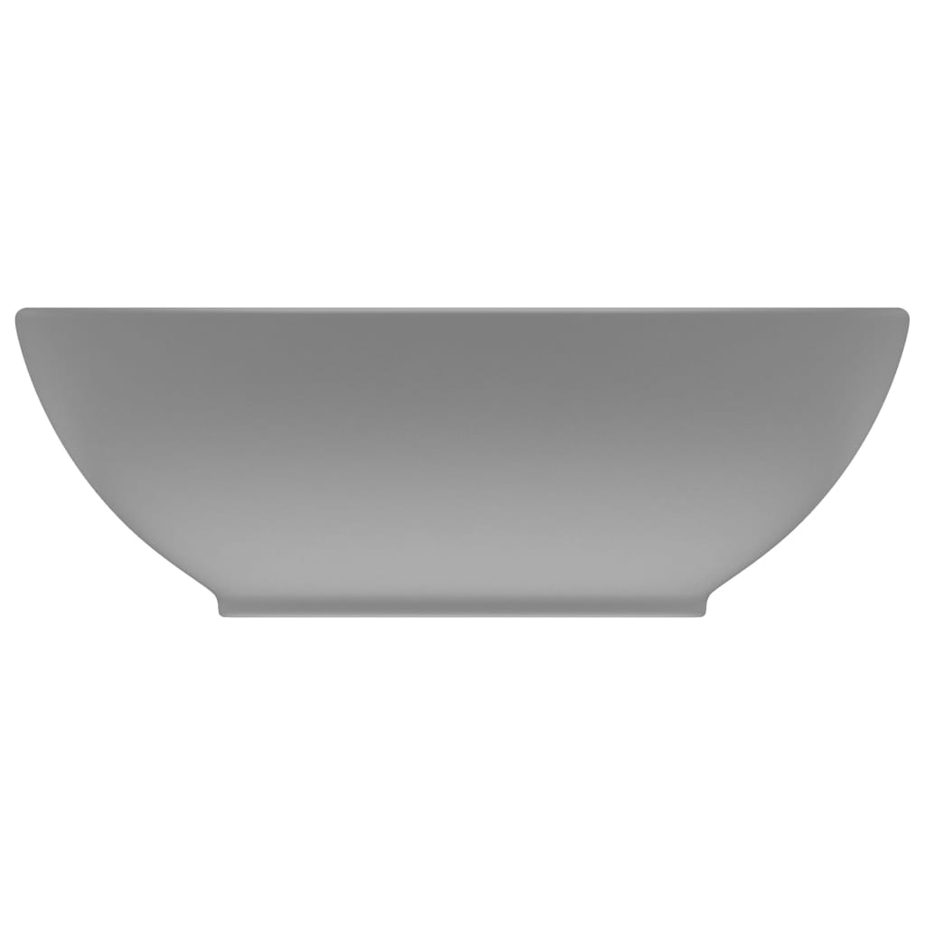 Wastafel Ovaal 40X33 Cm Keramiek Mat Lichtgrijs matte light grey