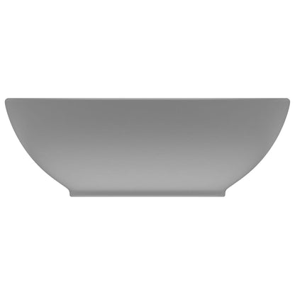 Wastafel Ovaal 40X33 Cm Keramiek Mat Lichtgrijs matte light grey