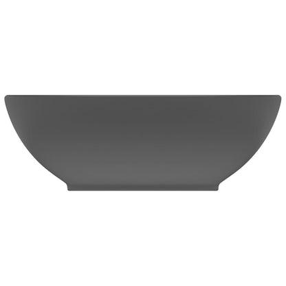 Wastafel Ovaal 40X33 Cm Keramiek Mat Donkergrijs matte dark grey