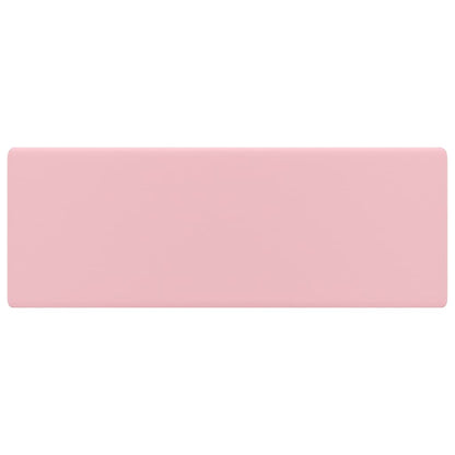 Wastafel Met Overloop Vierkant 41X41 Cm Keramiek Matroze matte pink