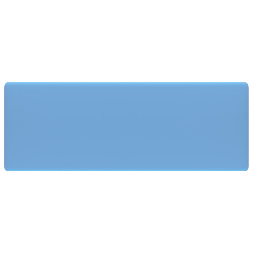 Wastafel met overloop vierkant 41x41 cm keramiek mat lichtblauw matte light blue