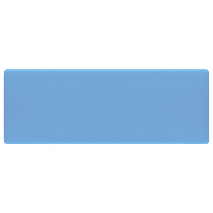 Wastafel met overloop vierkant 41x41 cm keramiek mat lichtblauw matte light blue