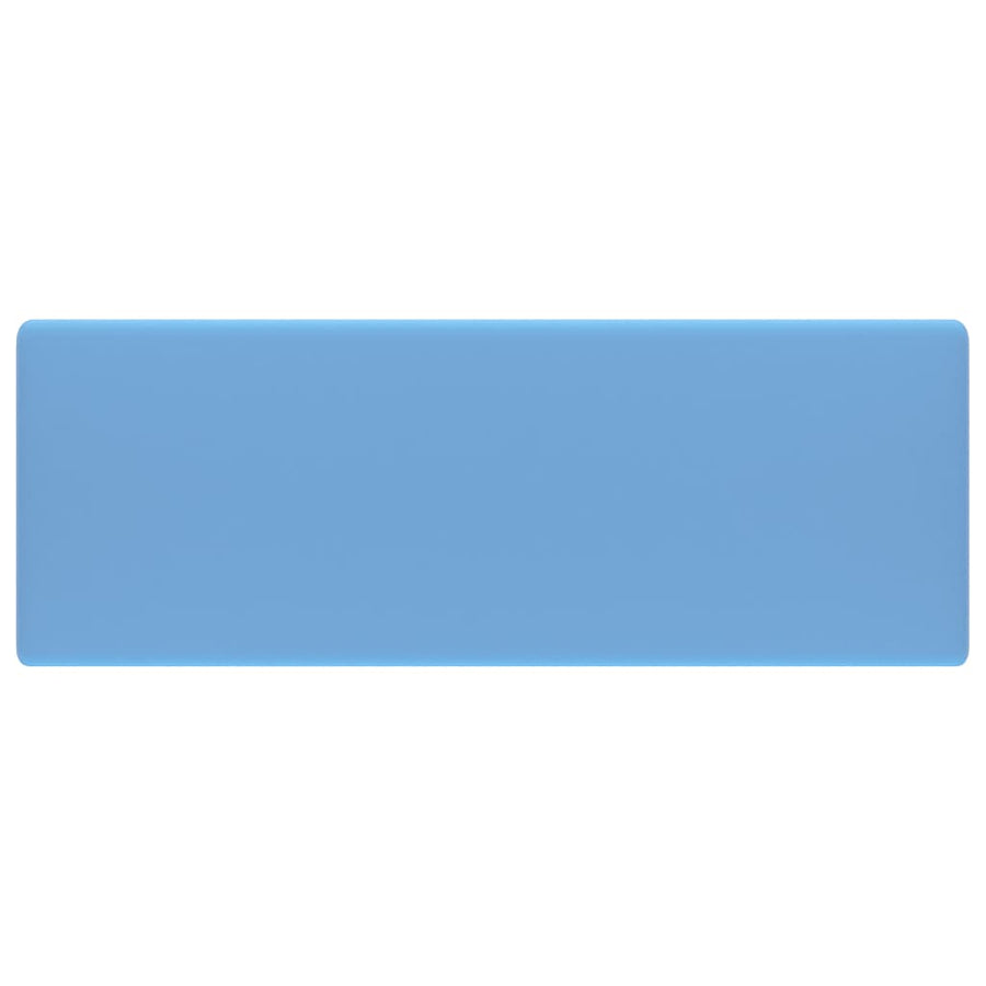 Wastafel met overloop vierkant 41x41 cm keramiek mat lichtblauw matte light blue