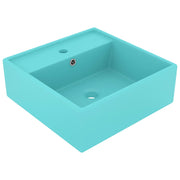 Wastafel 41x41 cm keramiek mat lichtgroen