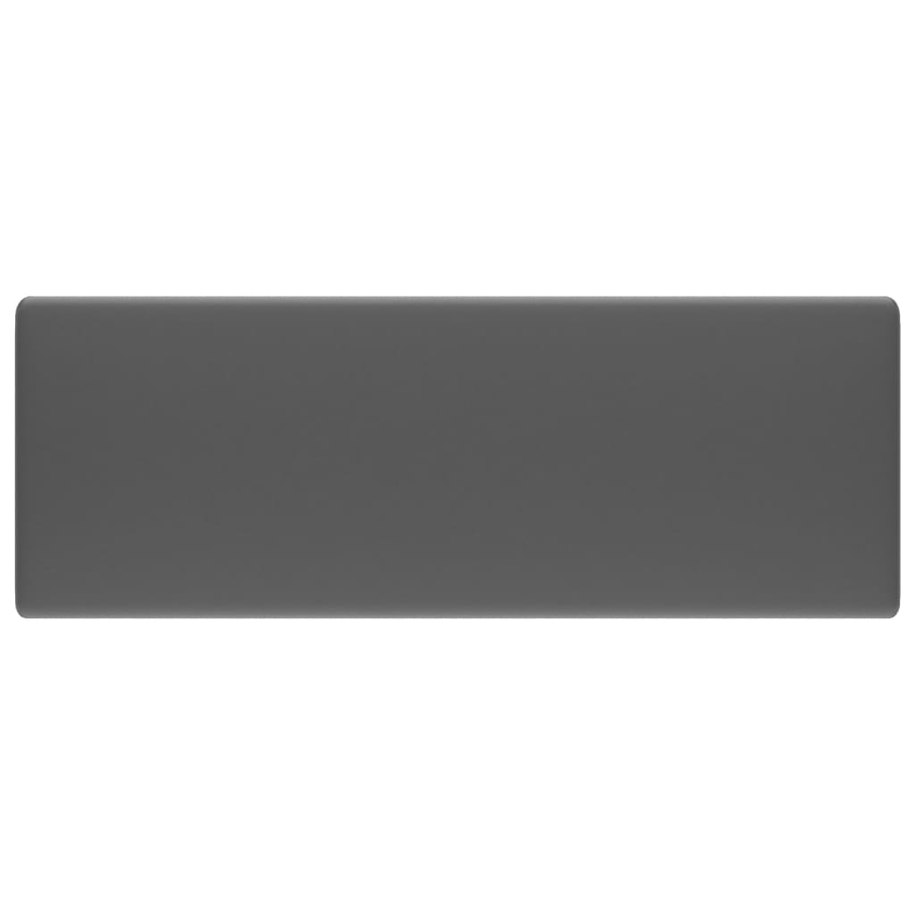 Wastafel met overloop vierkant 41x41cm keramiek mat donkergrijs matte dark grey
