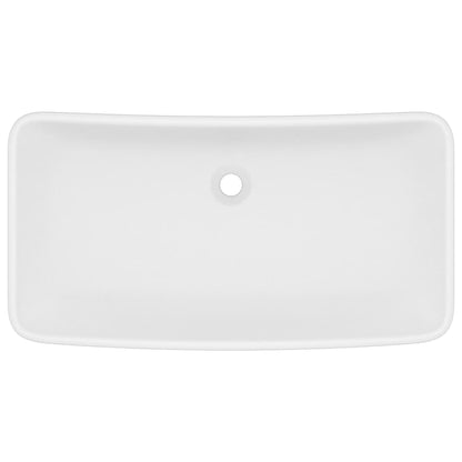 Wastafel Rechthoekig 71X38 Cm Keramiek Matwit matte white
