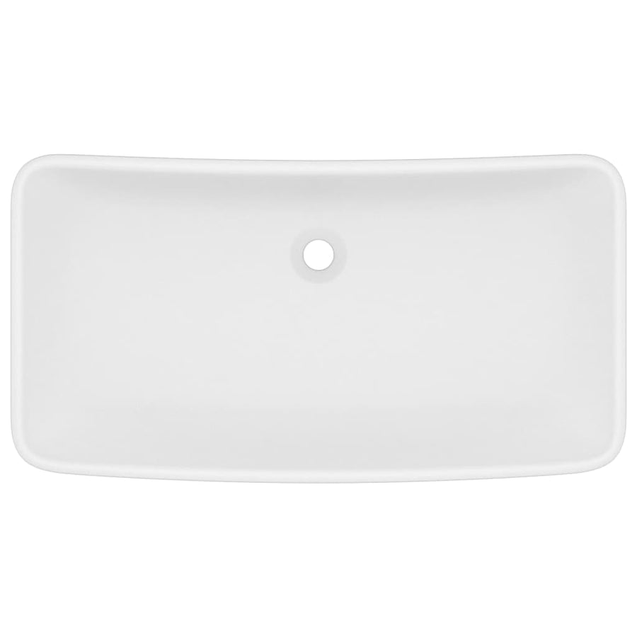 Wastafel Rechthoekig 71X38 Cm Keramiek Matwit matte white