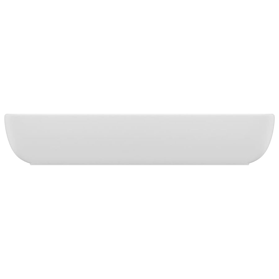 Wastafel Rechthoekig 71X38 Cm Keramiek Matwit matte white