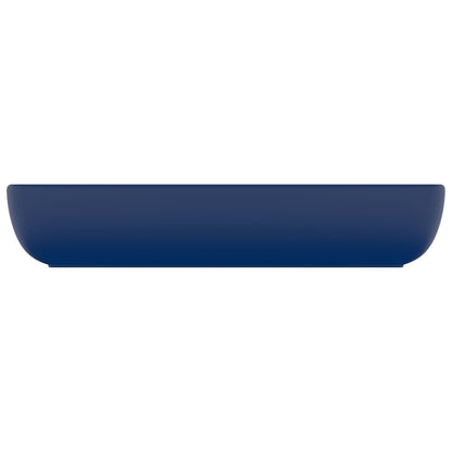 Wastafel rechthoekig 71x38 cm keramiek mat donkerblauw matte dark blue