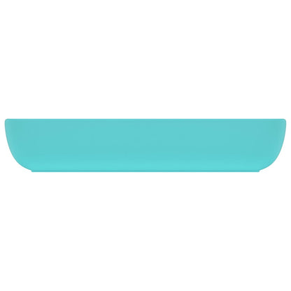 Wastafel rechthoekig 71x38 cm keramiek mat lichtgroen matte light green