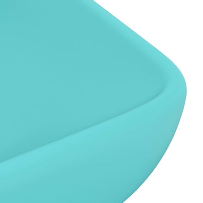 Wastafel rechthoekig 71x38 cm keramiek mat lichtgroen matte light green