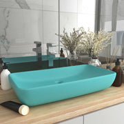 Wastafel 71x38 cm keramiek mat lichtgroen