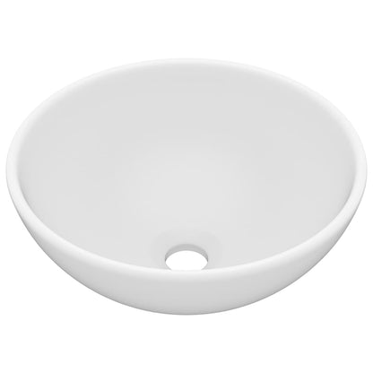 Wastafel Rond 32,5X14 Cm Keramiek Matwit matte white