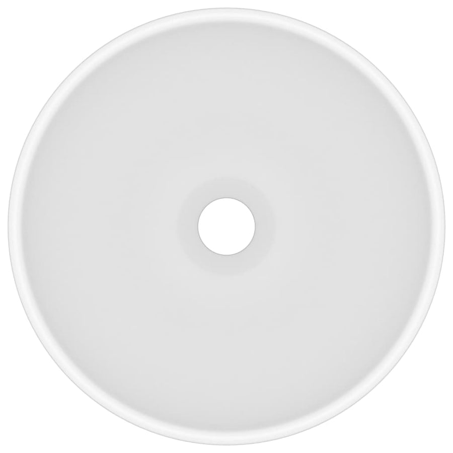 Wastafel Rond 32,5X14 Cm Keramiek Matwit matte white