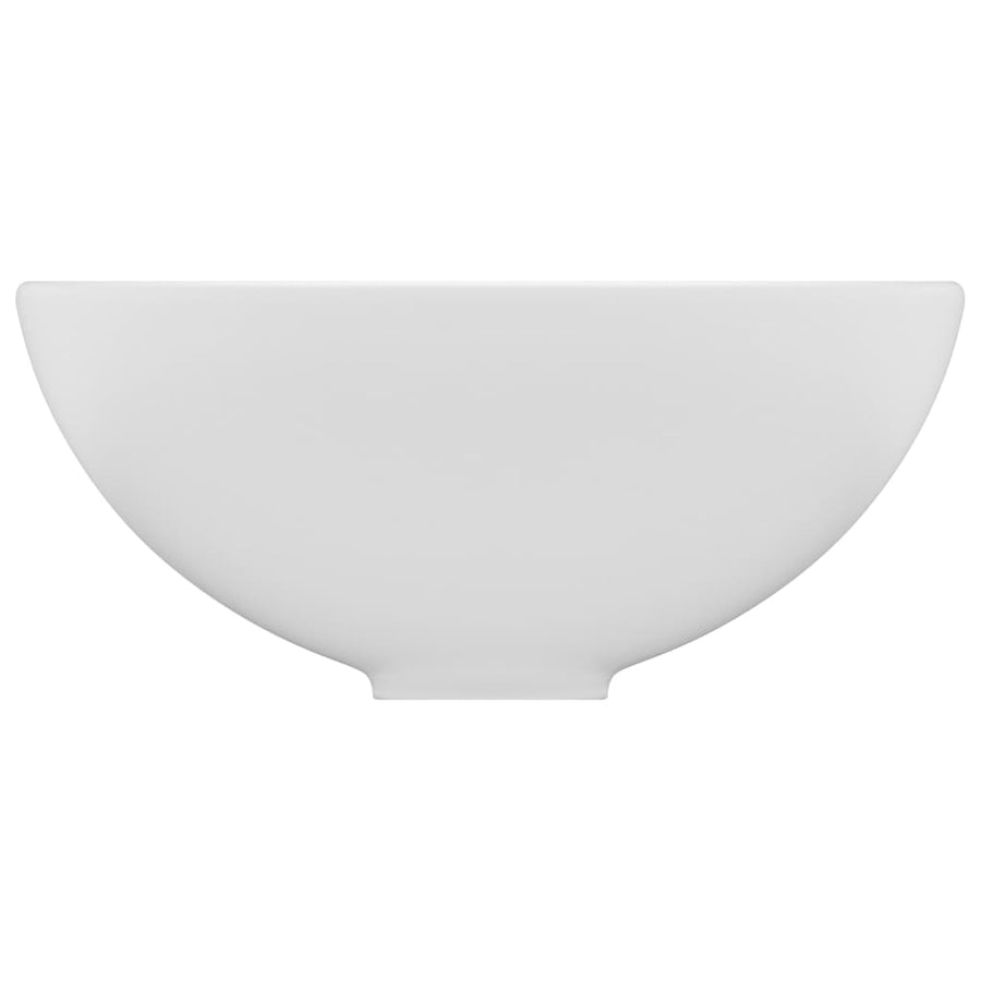 Wastafel Rond 32,5X14 Cm Keramiek Matwit matte white