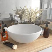 Washbasin round 32.5x14 cm ceramic matt white