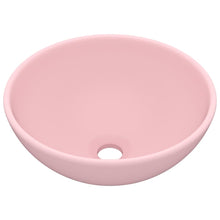 Wastafel rond 32,5x14 cm keramiek matroze matte pink