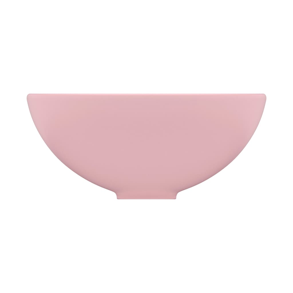 Wastafel rond 32,5x14 cm keramiek matroze matte pink