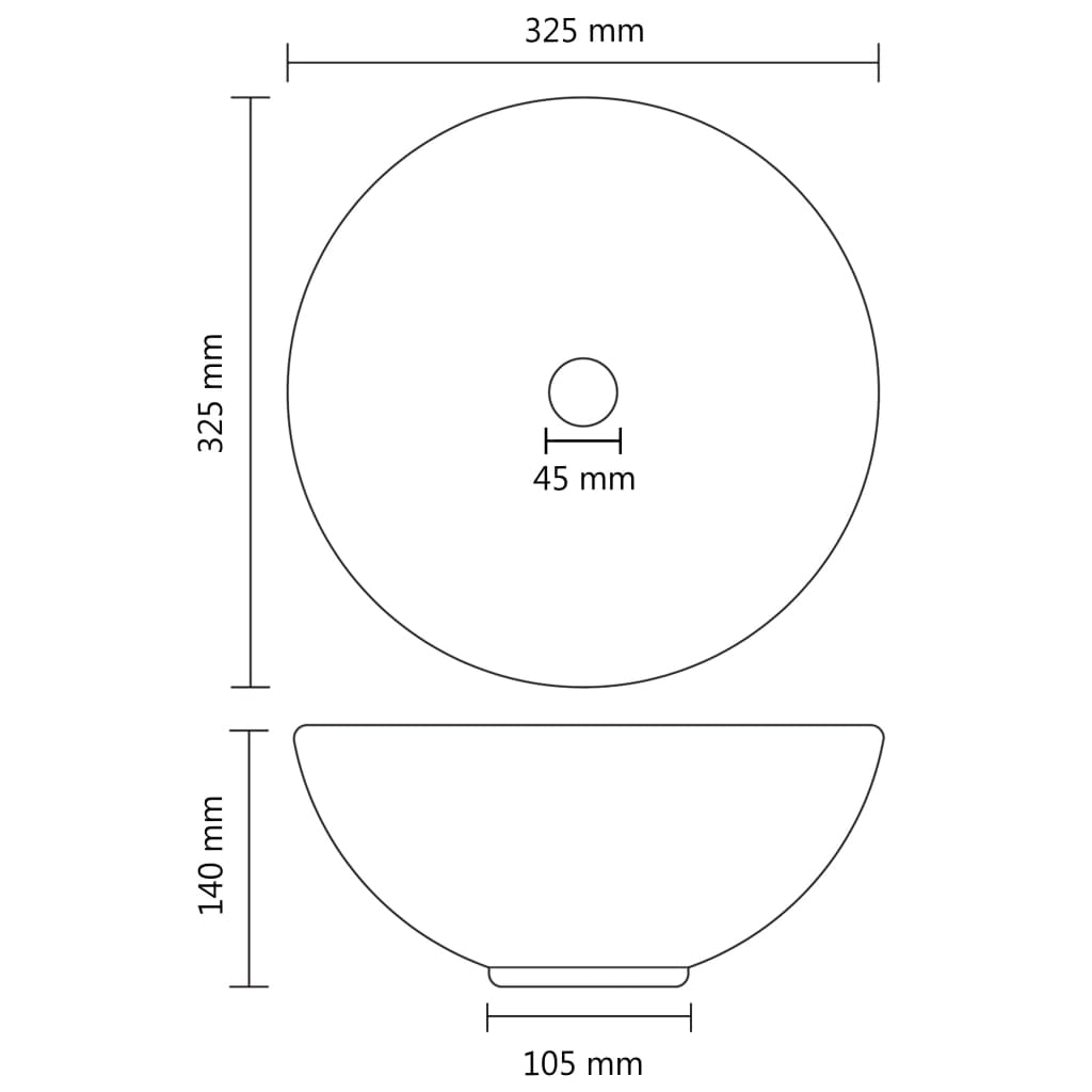 Wastafel rond 32,5x14 cm keramiek matroze matte pink
