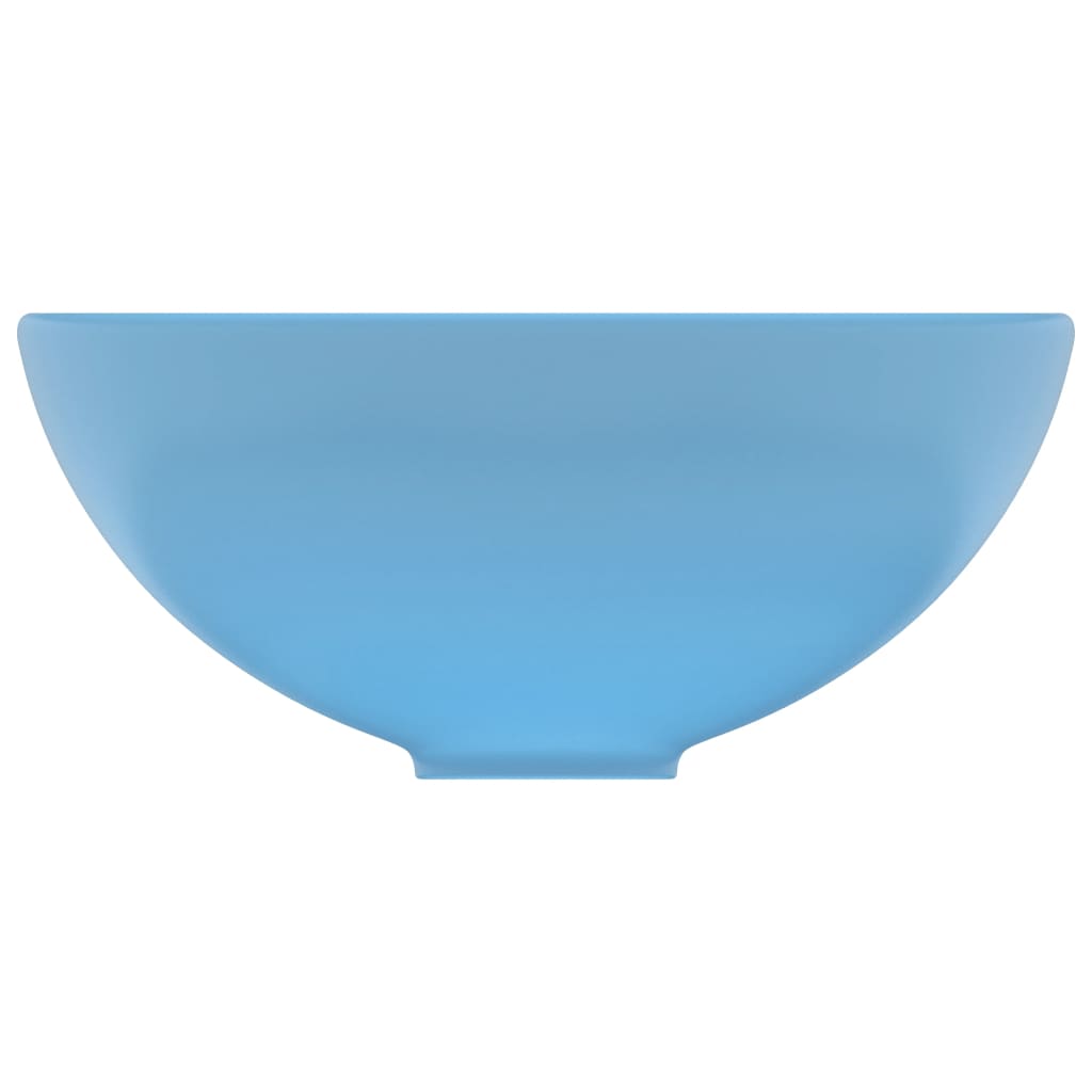 Wastafel rond 32,5x14 cm keramiek mat lichtblauw matte light blue