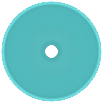Wastafel rond 32,5x14 cm keramiek mat lichtgroen matte light green