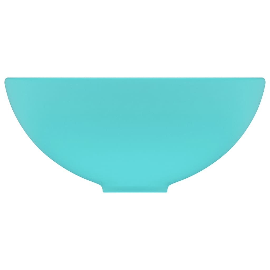Wastafel rond 32,5x14 cm keramiek mat lichtgroen matte light green