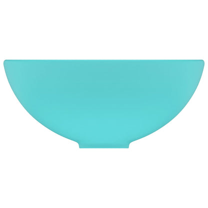 Wastafel rond 32,5x14 cm keramiek mat lichtgroen matte light green