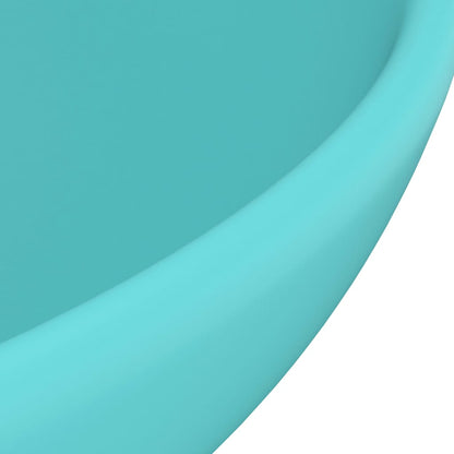 Wastafel rond 32,5x14 cm keramiek mat lichtgroen matte light green