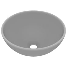 Wastafel rond 32,5x14 cm keramiek mat lichtgrijs matte light grey