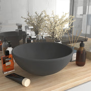 Washbasin round 32.5x14 cm ceramic matt dark grey
