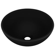 Wastafel rond 32,5x14 cm keramiek matzwart Mat zwart