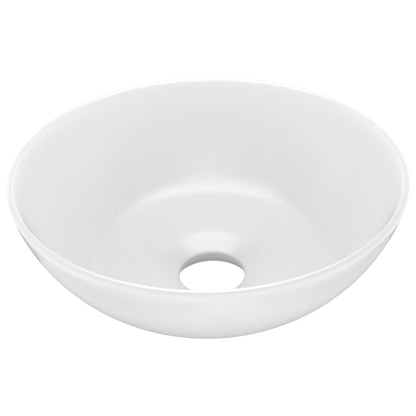 Wastafel Rond Keramiek Matwit matte white