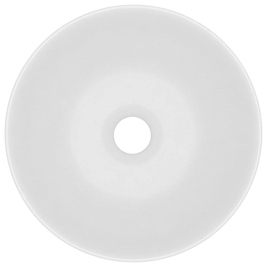 Wastafel Rond Keramiek Matwit matte white