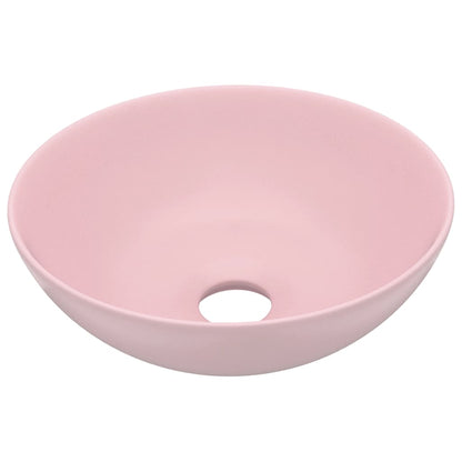 Wastafel rond keramiek matroze matte pink