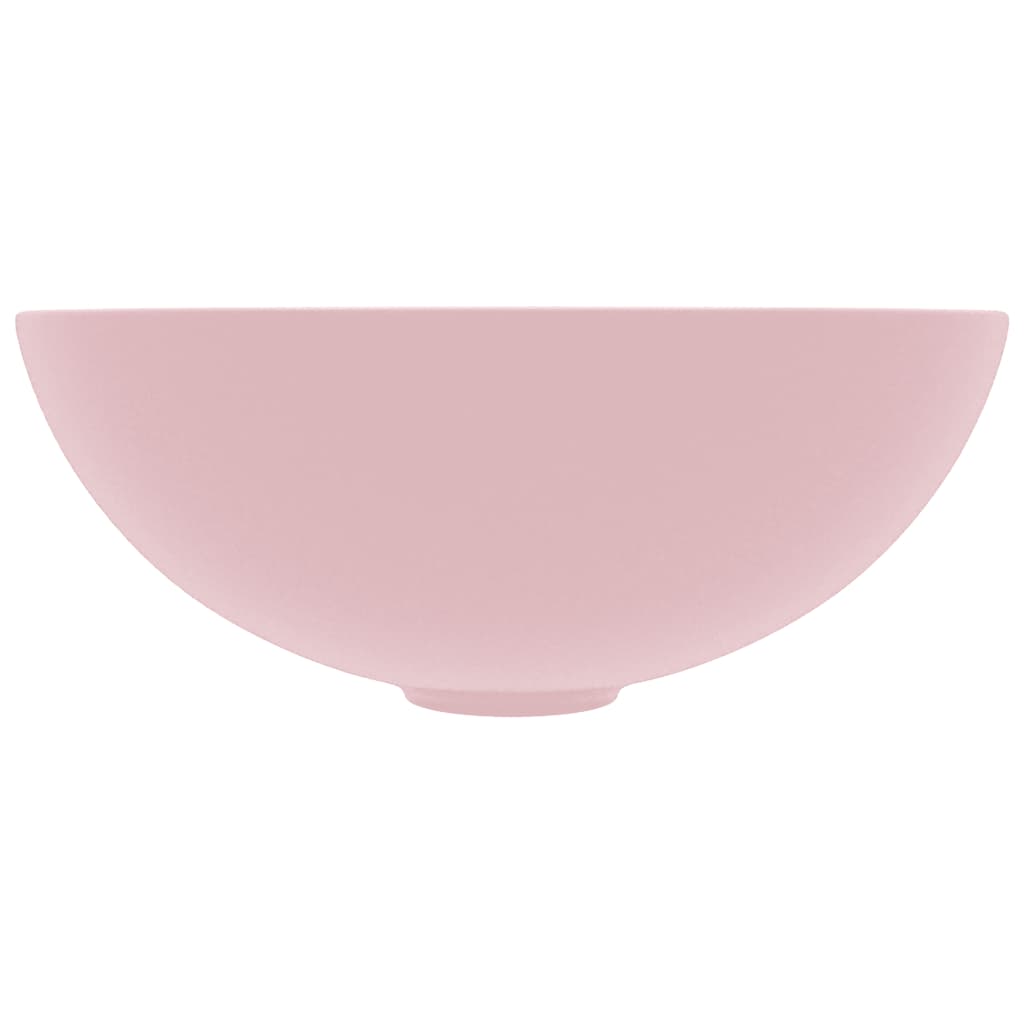 Wastafel rond keramiek matroze matte pink