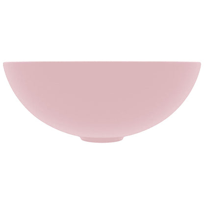 Wastafel rond keramiek matroze matte pink