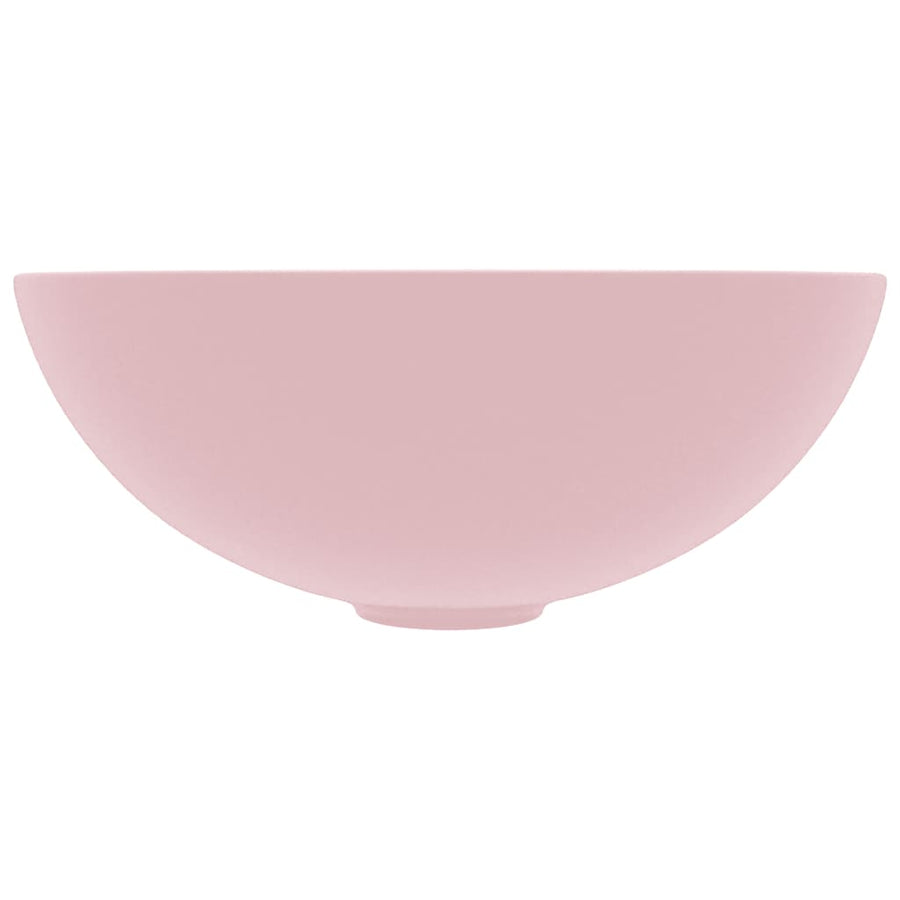 Wastafel rond keramiek matroze matte pink