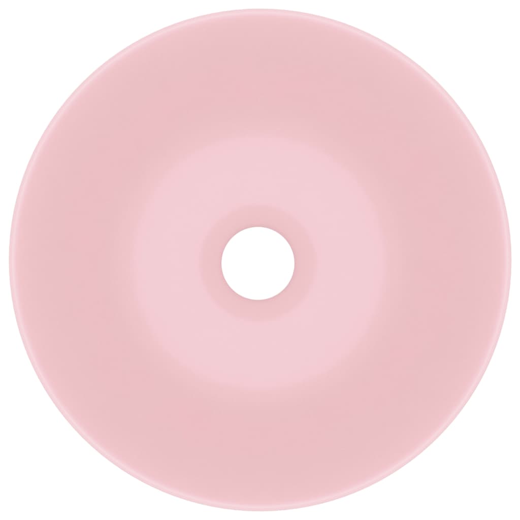 Wastafel rond keramiek matroze matte pink