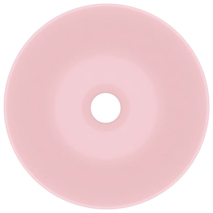Wastafel rond keramiek matroze matte pink