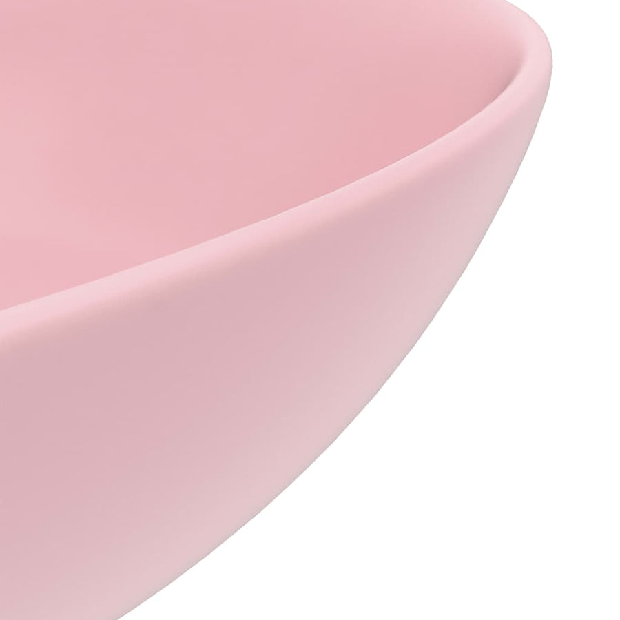 Wastafel rond keramiek matroze matte pink